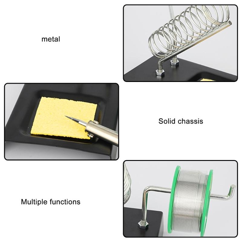 Soldering Iron Holder Soldering Iron Stand Spring Holders Soldering Tip Cleaner Cleaning Sponge Support Solder