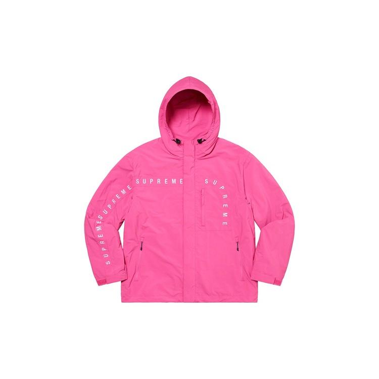 Supreme Curve Logos Ripstop Jacket 'Black White' Men's SUP-FW20-162