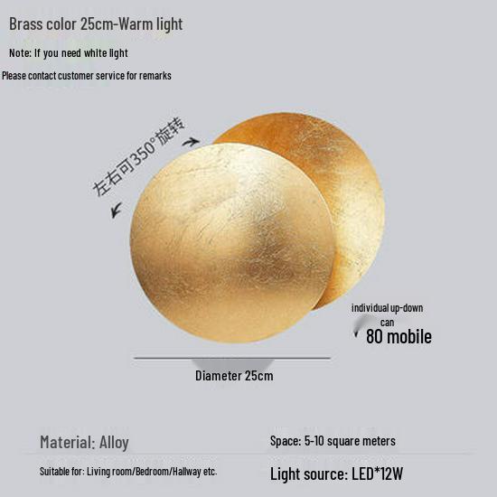 Nordic Luxury Moon Wall Lamp - Italian Designer Eclipse for Bedroom & Staircase