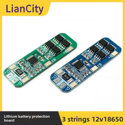 3S 12V 18650 Lithium Battery Protection Board 11.1V 12.6V 10A Overcurrent Overcharge Over-Discharge