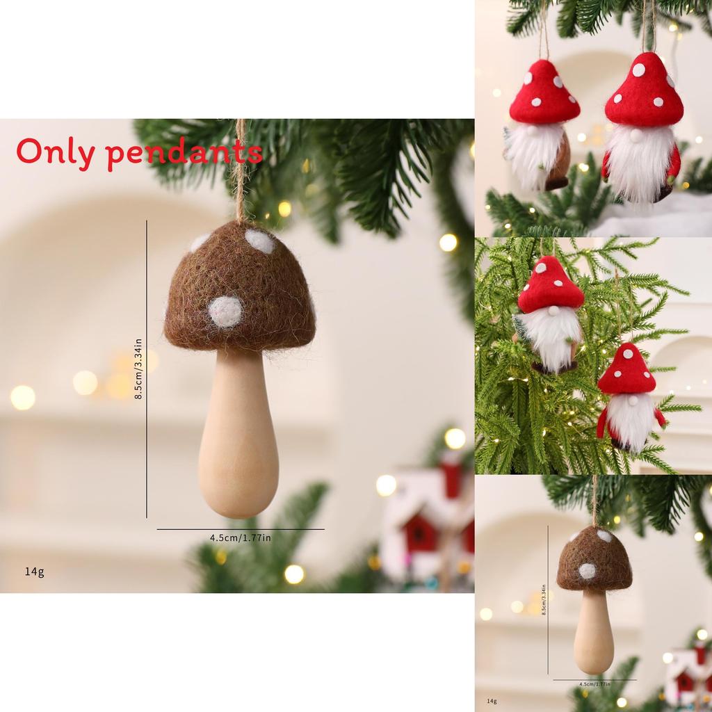Christmas Gnome Hanging Decoration Mushroom Elf For Holiday Decor