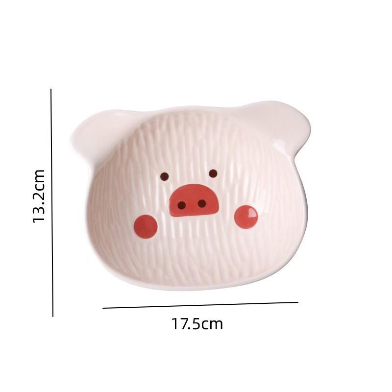 ZISIZ Cartoon Pig Ceramic Bowl