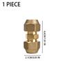 Leakproof Brass Double Flare Coupling Air Conditioning Pipe Straight Adapter Refrigeration Tubing Extension Connector Fitting