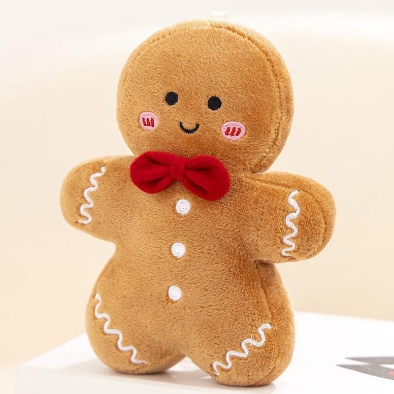 18cm Cute Christmas Gingerbread Man Plush Plaything Chocolate Cookie Doll 50cm Christmas Tree Decoration Xmas Pendant Christmas Gifts