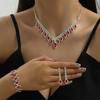 European & American Fashion Bridal Jewelry Set: Earrings, Necklace, Bracelet