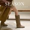 European fashion and comfortable sleeve low-heeled women's boots 2025 autumn and winter new fine-heeled woven high-heeled square boots