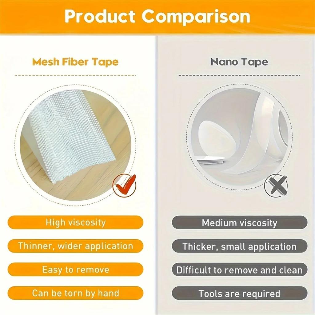 5/10 Rolls Super Strong Adhesive Double-sided Tape - Suitable for Walls,Glass,Fabrics, Wood,And Metal - Very Suitable for Home