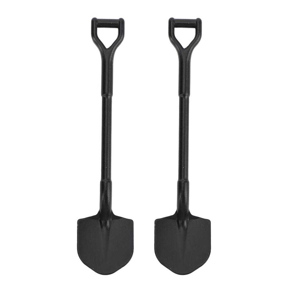 2Pcs Black RC Metal Shovel Decoration Set Simulation Accessory Shovel  For 1/18 1/24 1/10 Models чёрный