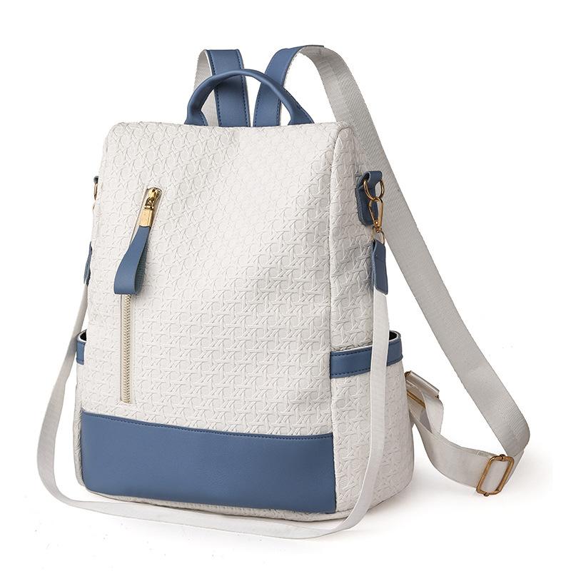 

Нейлоновый рюкзак Женская сумка Цветной контрастный рюкзак синий