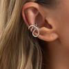 New Minimalism Metal Geometry Spiral Clip Earrings for Women Punk Unique Gold Color Non Piercing Ear Cuff Party Jewelry New