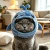 Weicher Plüsch Niedriger Wal Haustier Kapuze Warm Kätzchen Cosplay Kopfbedeckung Hund Katze Verkleidung Kapuze Haustier Cosplay