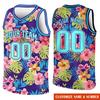 Retro Hawaiian Tropical Print Custom Basketball Jersey Sleeveless Vintage Style Fans New Personalized Name Number Tank Tops