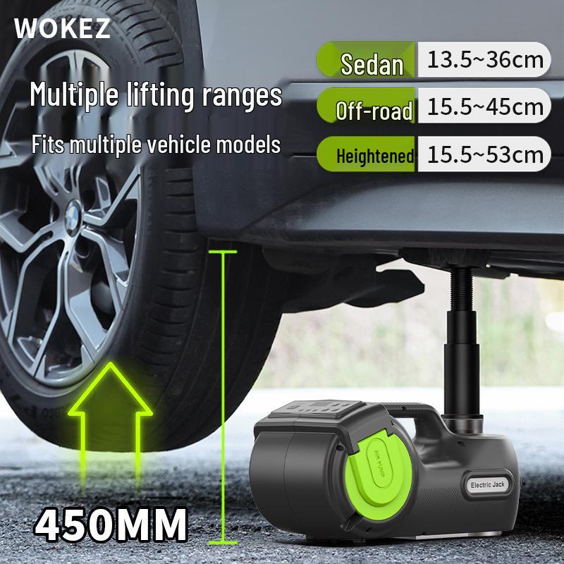 WOKEZ 12V Hydraulic Electric Jack with Inflatable Pump for Small Cars & Off-Road Rescue