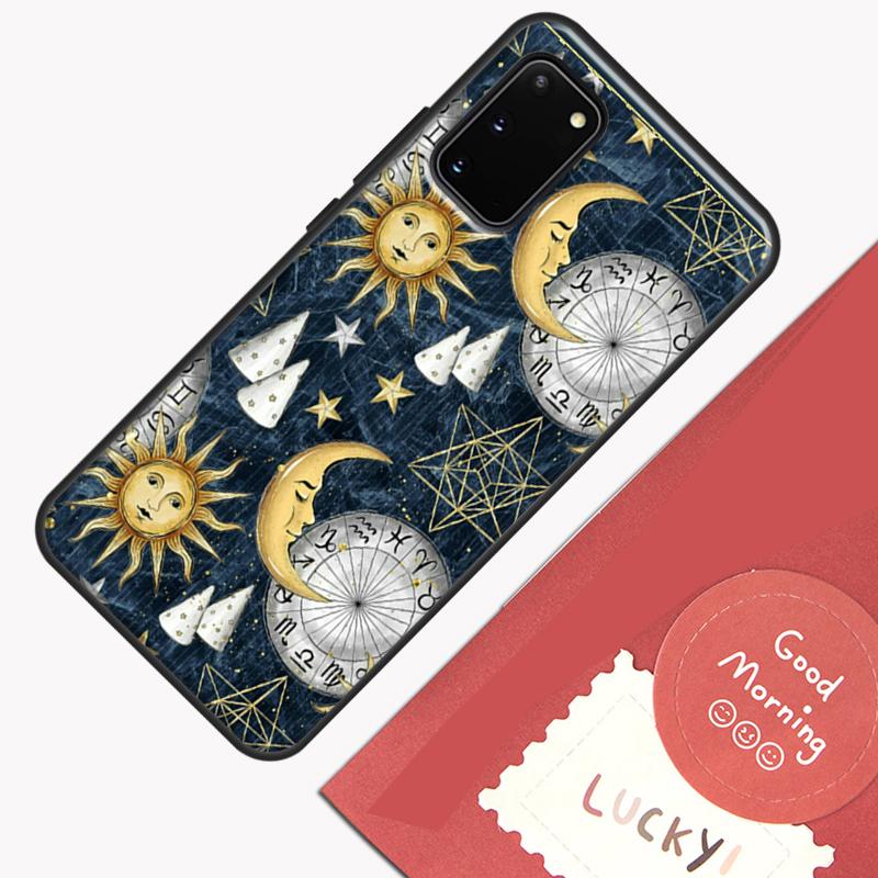 Hippie Sun and Moon Art Phone Case For Samsung Galaxy S25 S26 Ultra S20 S21 S22 S23 S24 Plus S9 S10 S25 FE Cover Shell