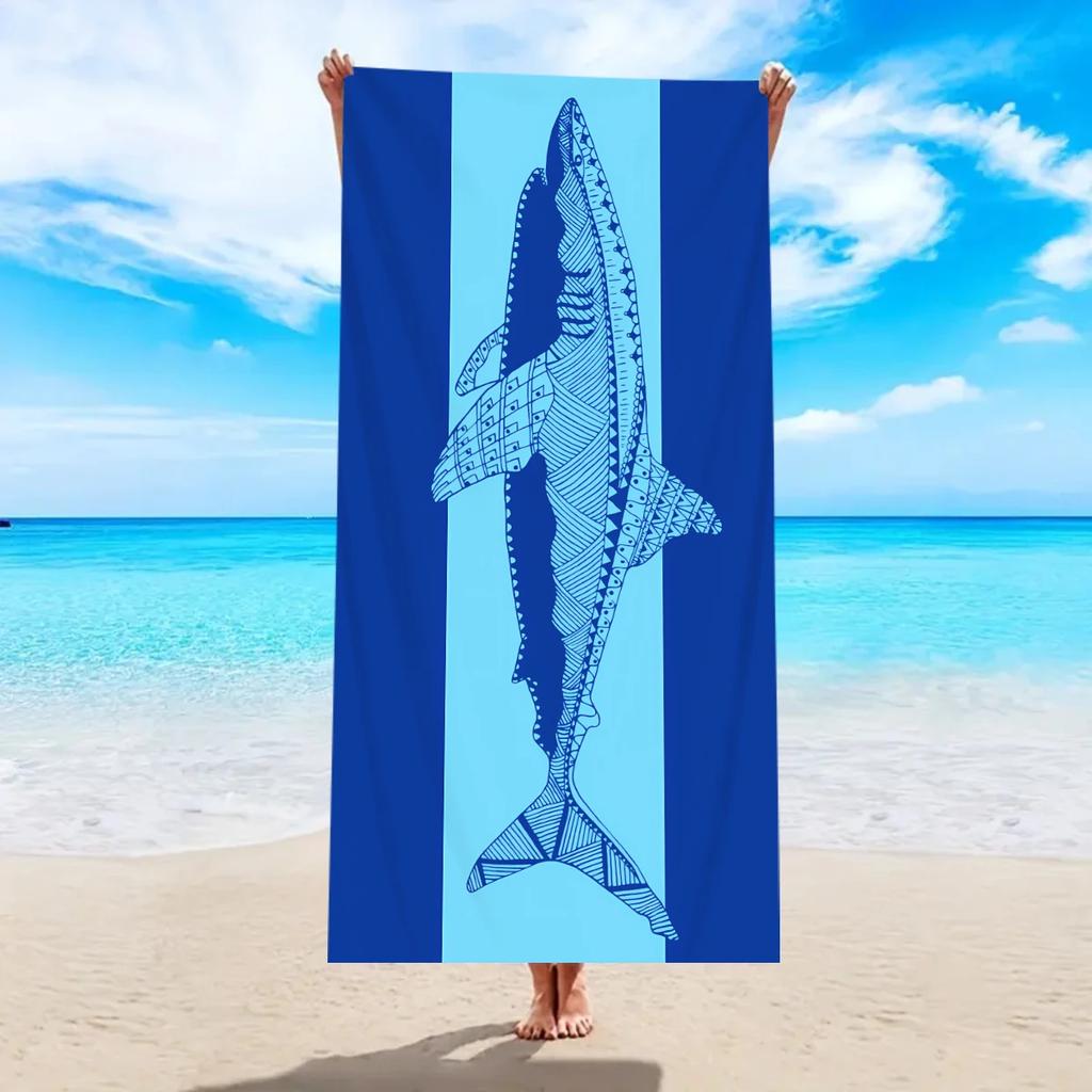 1pc Large Sized Ultra-fine Fiber Beach Towel, Quick Drying and Absorbent Multifunctional Swimming Towel, Quick Drying Beach Towe