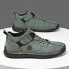 Fashion New 2025 Design Men's Leather Sneakers Man Breathable Leather Shoes Handmade Leather Casual Men Shoes Men Ankle Boots Outdoor