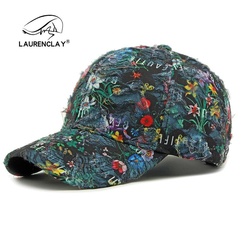 

Personalized Printed Hat Ladies Hardtop Baseball Cap Outdoor Sunscreen Sun Hat Flower Old Cap Adjustable чёрный