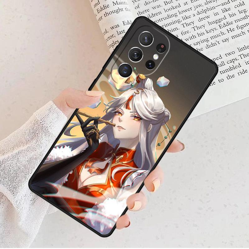 Genshin Impact NingGuang Phone Case For Samsung Galaxy S25 S23 S30 S8 S21 S20 FE S24 S22 Note 10 20 Plus lite Ultra