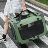 Zwei Fächer Katzenbox Tragbarer Haustier-Trolley für mehrere Katzen Atmungsaktive Reisetasche mit Rädern Große Kapazität Katzen-Trolley