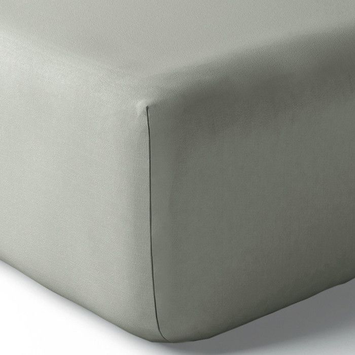 Drap housse percale "Julian" avec bonnet 35 cm toutes dimensions Coton Pur - Julian Ardoise - 140 x 190 cm bonnet de 35 cm