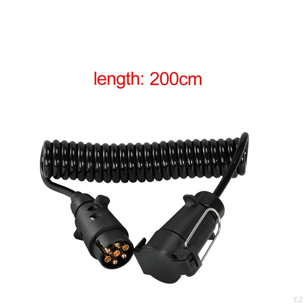 Trailer Extension Cable 7 Pin Easily Install Couplings Circuit Tow Wiring for Van