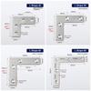 10Pcs 90° Right Angle Angle Bracket Flat Fastener Corner Bracket  Hardware Accessory