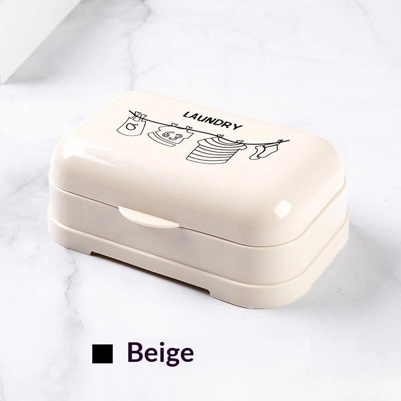 Soap Case Simple Flap Drainage Box Bathroom Toilet Waterproof Soap Storage Box Dormitory Home Travel Large Soap Dish