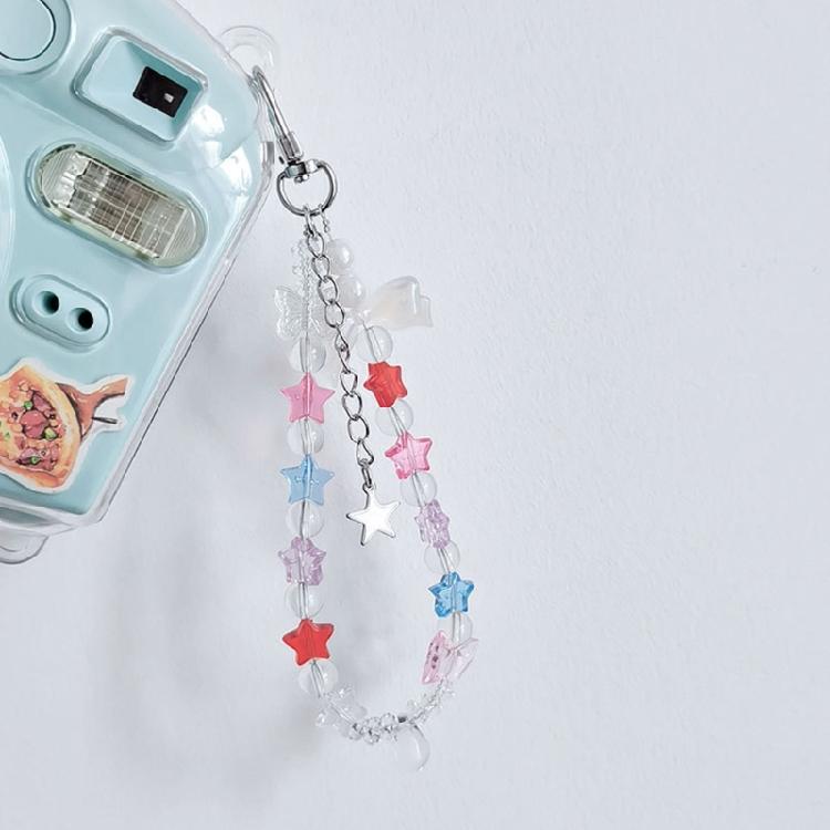 Fledermaus-Anhänger Handy-Schlaufen Schlüsselanhänger Kristall-Stern-Anhänger Kette Handy-Lanyard