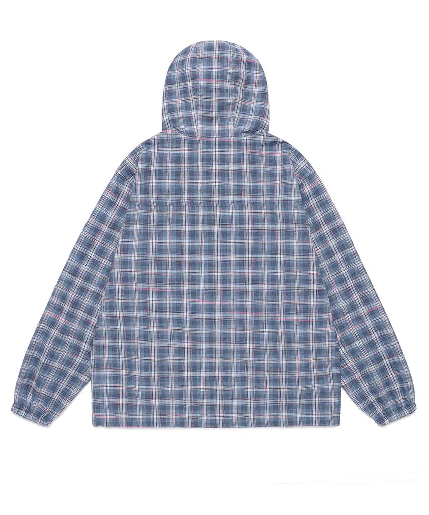 Cavish Kapuzen Karos Windbreaker Blau(Cv2Fsub962A)
