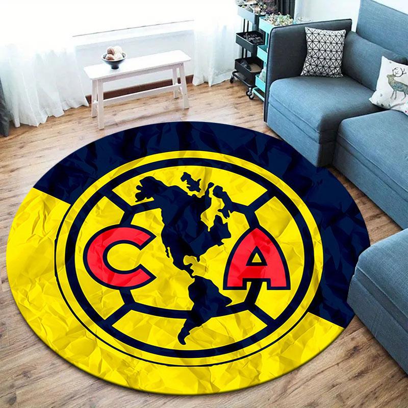 Club America Round Area Rug,Carpet Rug for Living Room Bedroom Sofa Playroom Decor,Non-slip Floor Mat