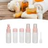 Travel Bottles Kit Clear Leakage Proof Empty Portable Toiletry Containers Set for Lotion Cream Shampoo Pink