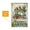 Custom Garden Sign Personalized Name Metal Tin Sign Vintage Wall Decor for Outdoor Garden Yard Xcm