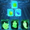 Adults Stress Relief Toys Glow-in-the-Dark Cube Toy, Squeeze Marine Animal Balls Sensory Clear with Luminous Sea Inside Transparent Toy