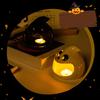 Halloween Candle Holders Tealight Votive Candle Holders with Grimaces,Pumpkin Lanterns Decorative Halloween Centerpieces