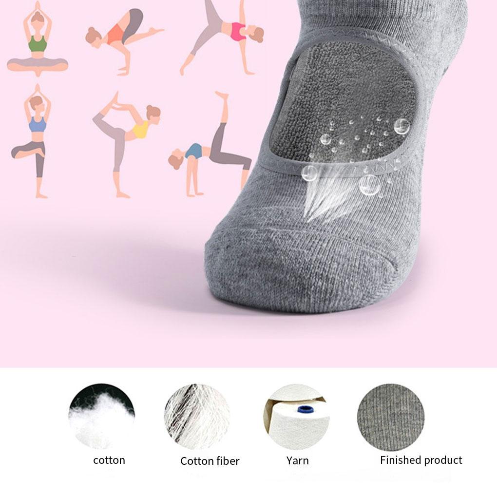 1 Pair Women ple Design Yoga Sock Girls Solid Color Nonslip Socks Fitness Cotton Summer Spring Hosiery Sports Gear