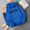 Sudadera con capucha para hombre y mujer, diseño de ciudad de Nueva York, EE. UU., con letras estampadas, estilo Harajuku, informal, holgada, ropa deportiva