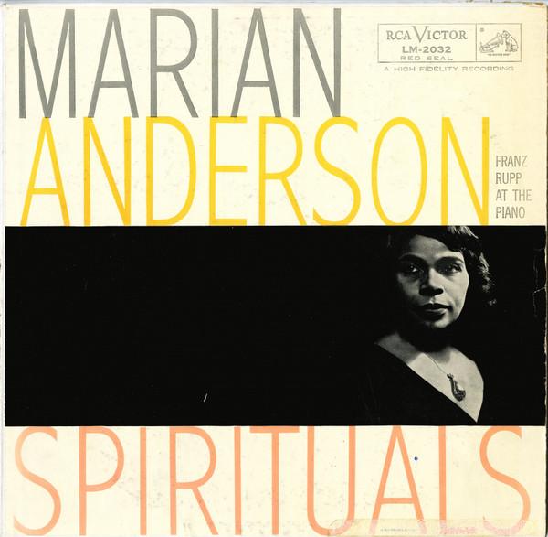 

LP Record MARIAN ANDERSON FRANZ RUPP Spirituals LM2032 RCA VICTOR RED 1956 US Pop Used