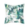 Summer Small Fresh Green Plant Print Pillowcase Peach Skin Green Leaf Home Sofa Pillowcase Bedroom Cushion