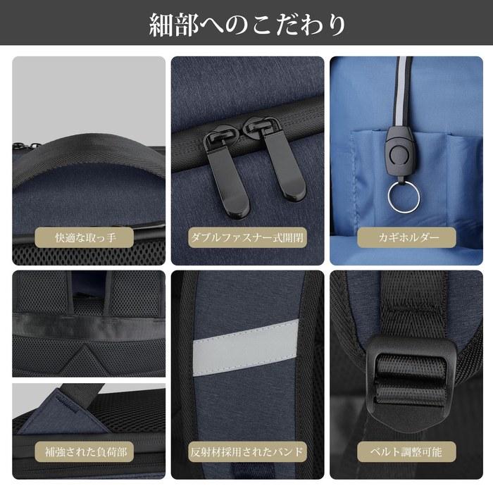 [Ecoffee] Business Backpack Men's Waterproof 15.6 Inch PC Storage Large Capacity Lightweight Water-Resistant Zipper A4 Backpack Thin