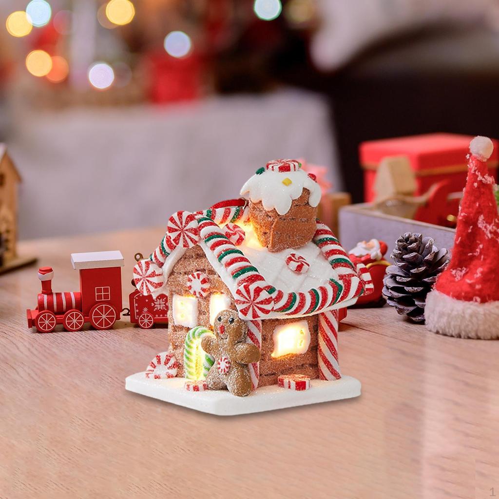 Illuminated Christmas House Figure Pendant, Hanging Decoration, Tree