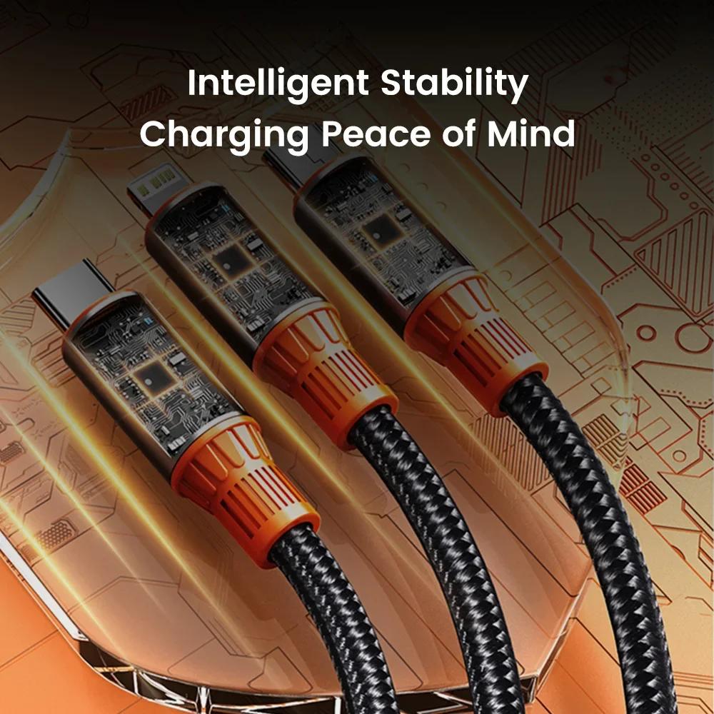 Kabel 2 v 3 1,2M Rychlé nabíjení Micro USB Typ C Lightning kabel Pro Samsung Xiaomi Huawei Pro iPhone 16 15 14 13 Pro Nabíječka telefonu USB Datový kabel