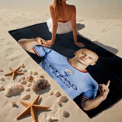 1PC HaalPlayer Pose Beach Towel - Soft, Absorbent Microfiber, Lightweight, Ideal for The Beach, Parties, Travel, Camping Fan Gifts