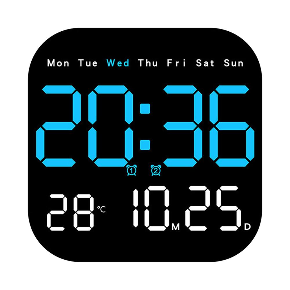 Same Screen Display LED Wall Clock Adjustable Brightness