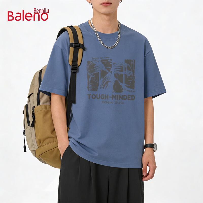 Baleno Men s American Street Style Cotton Graphic T-Shirt S
