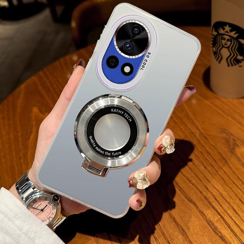 Laser Matte Hard Ring Magnetic Bracket Case For Oppo A80 A60 A78 A58 A18 A38 A16 A57 A79 A98 A96 A17 A74 A94 A5 Pro Stand Cover