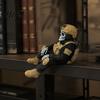 PLA Resin Soldier Model Skeleton Hero Shelf Sitter Ornament 3D Printed Figurine Gothic Desk Ornament Tactical Warrior Sitting Statue for Bookshelf