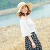 Spring and Summer New Straw Hat Women's Summer Foldable Beach Hat Women's Vacation Visor Bow Straw Hat