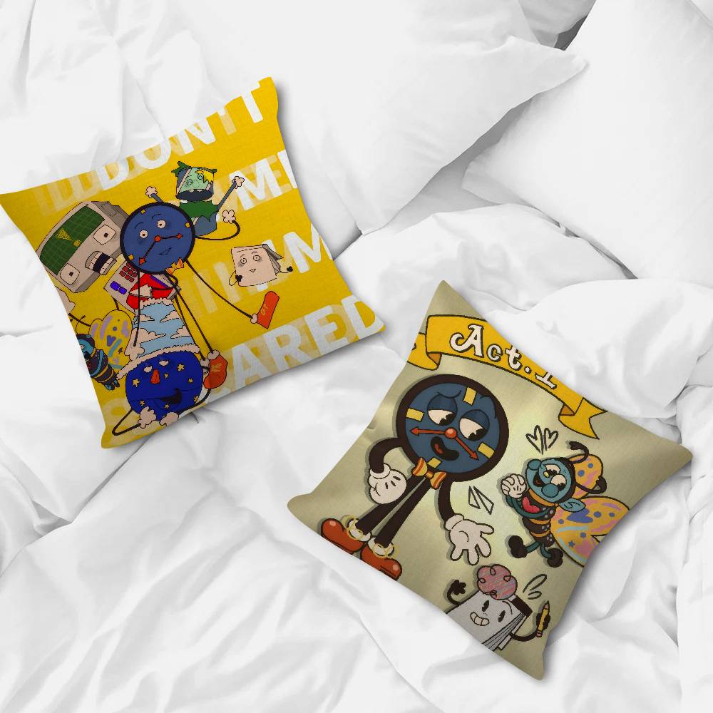 Don'T Hug Me I'M S-Scared Pillow Covers Cartoon Sofa Decorative Home Double-Sided Printing Short Plush Cute Cushion Cover