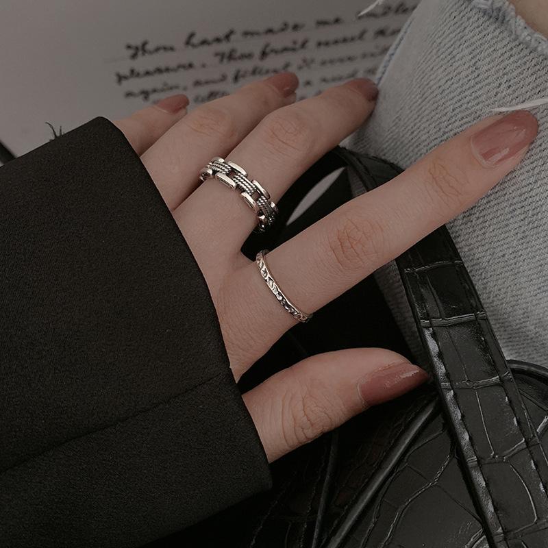 Kette Form Ringe Für Frauen Männer Vintage Gothic Chunky Hip Hop Schmuck Zubehör Party Geschenk