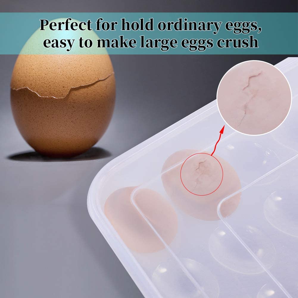 

M-Modern-Egg Container, Refrigerator Deviled Egg Tray Carrier With Lid For 60 Eggs - Plastic Fridge Stackable Portable 2 Pack прозорий